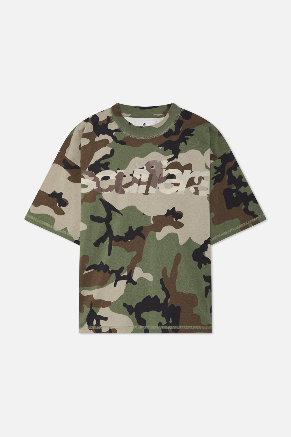 T-shirt vert camouflage double