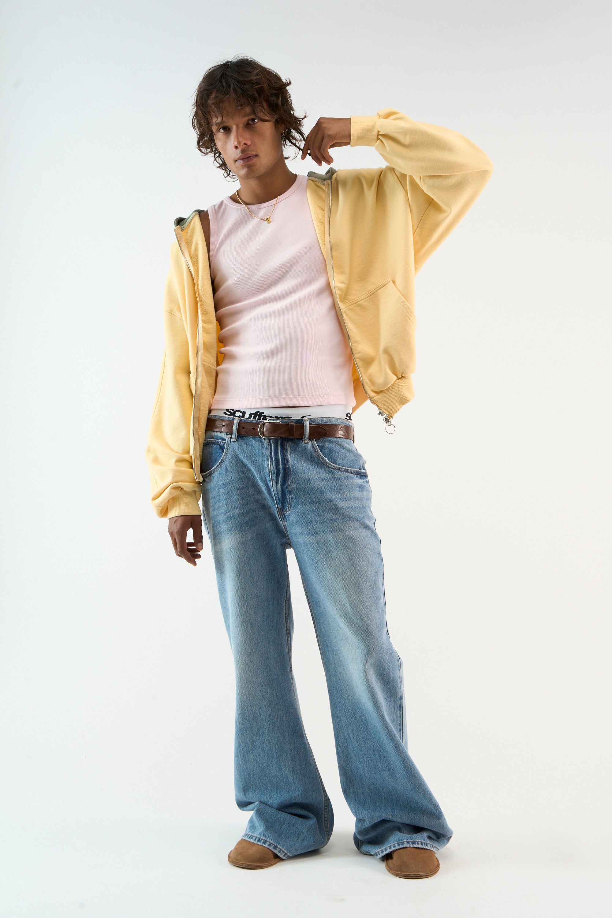 Masque jaune à fermeture éclair