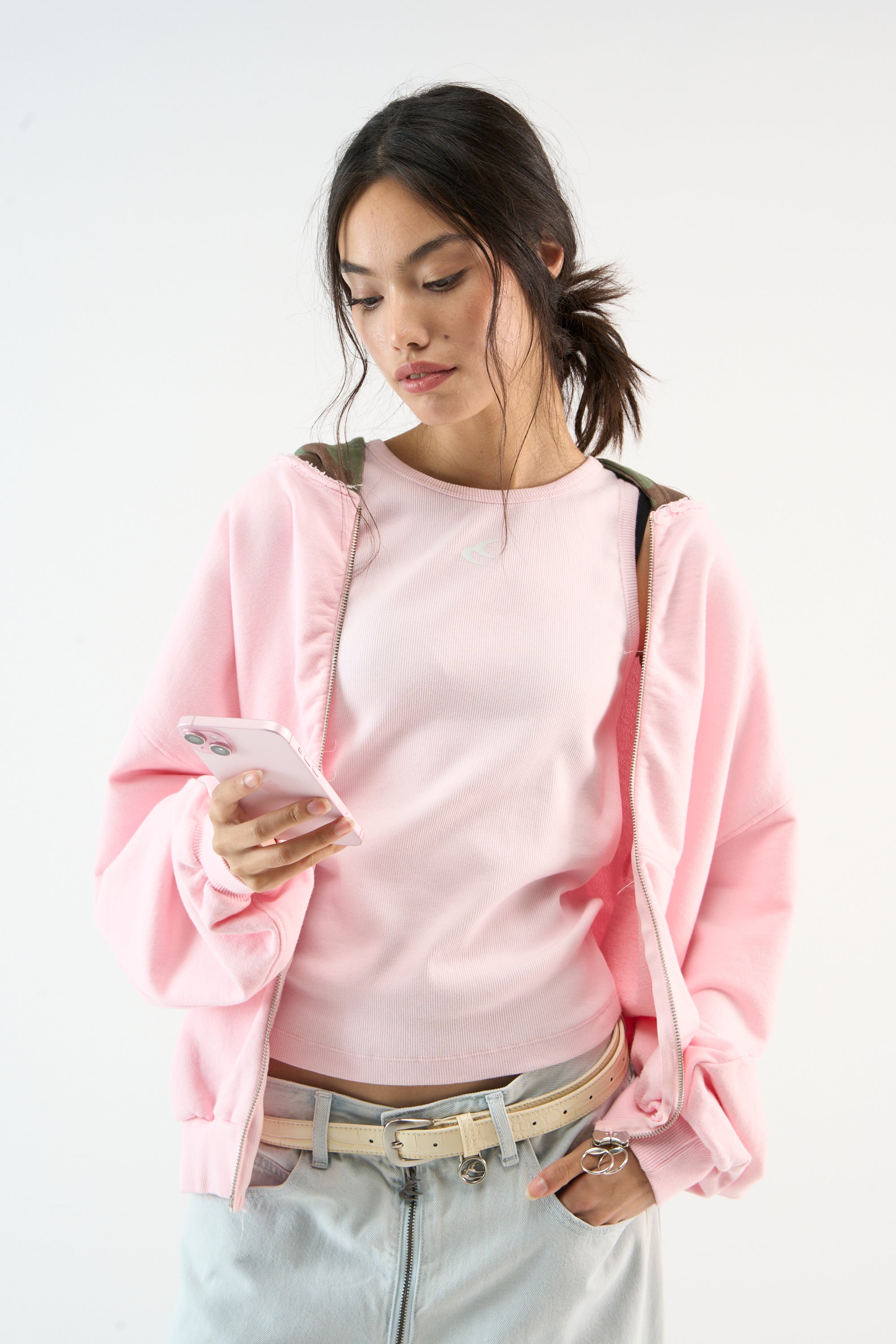 Masque rose à fermeture éclair