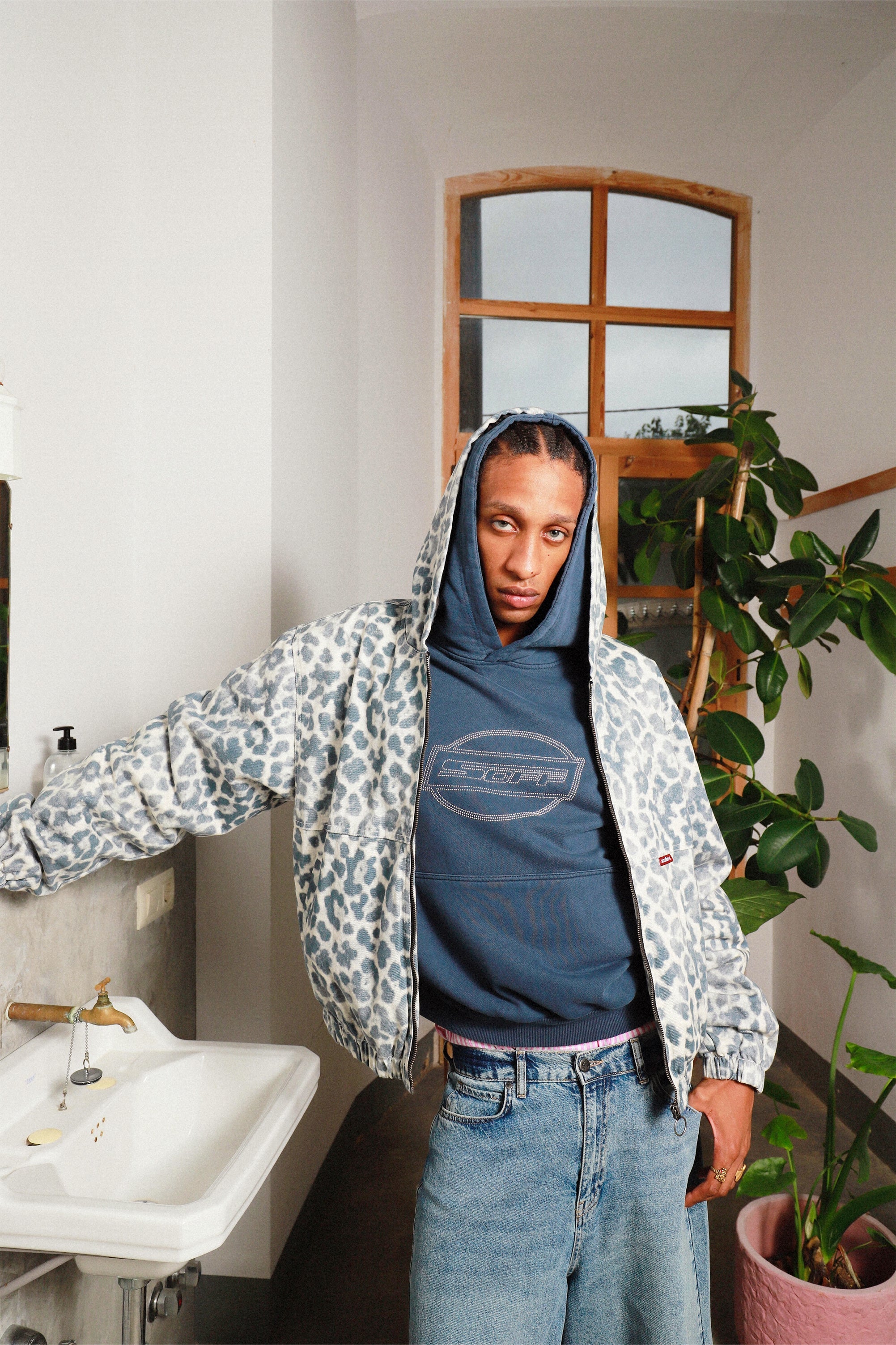 Sweat à capuche bleu marine Load