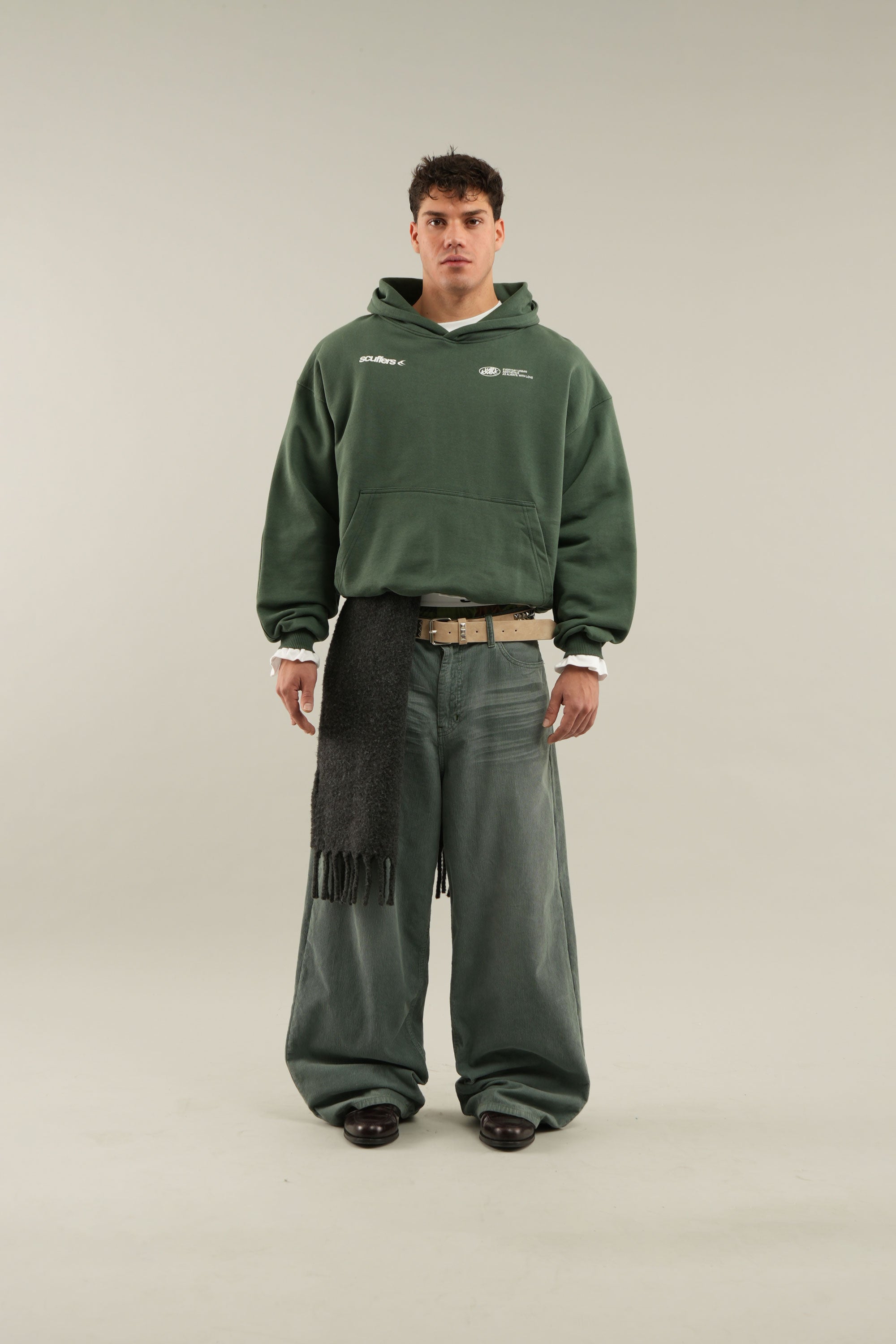 Sweat à capuche vert