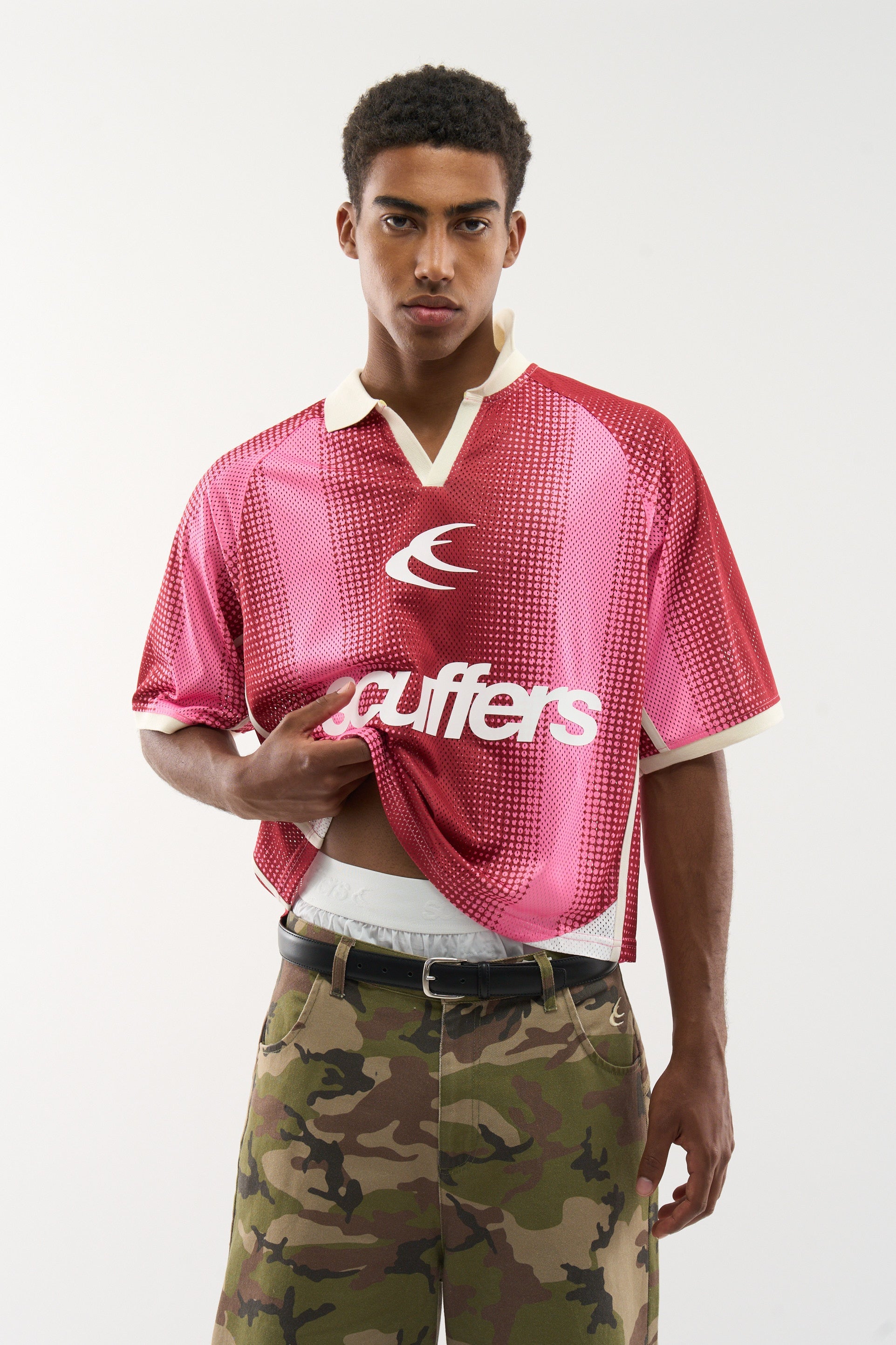 T-shirt rouge et rose Frequency