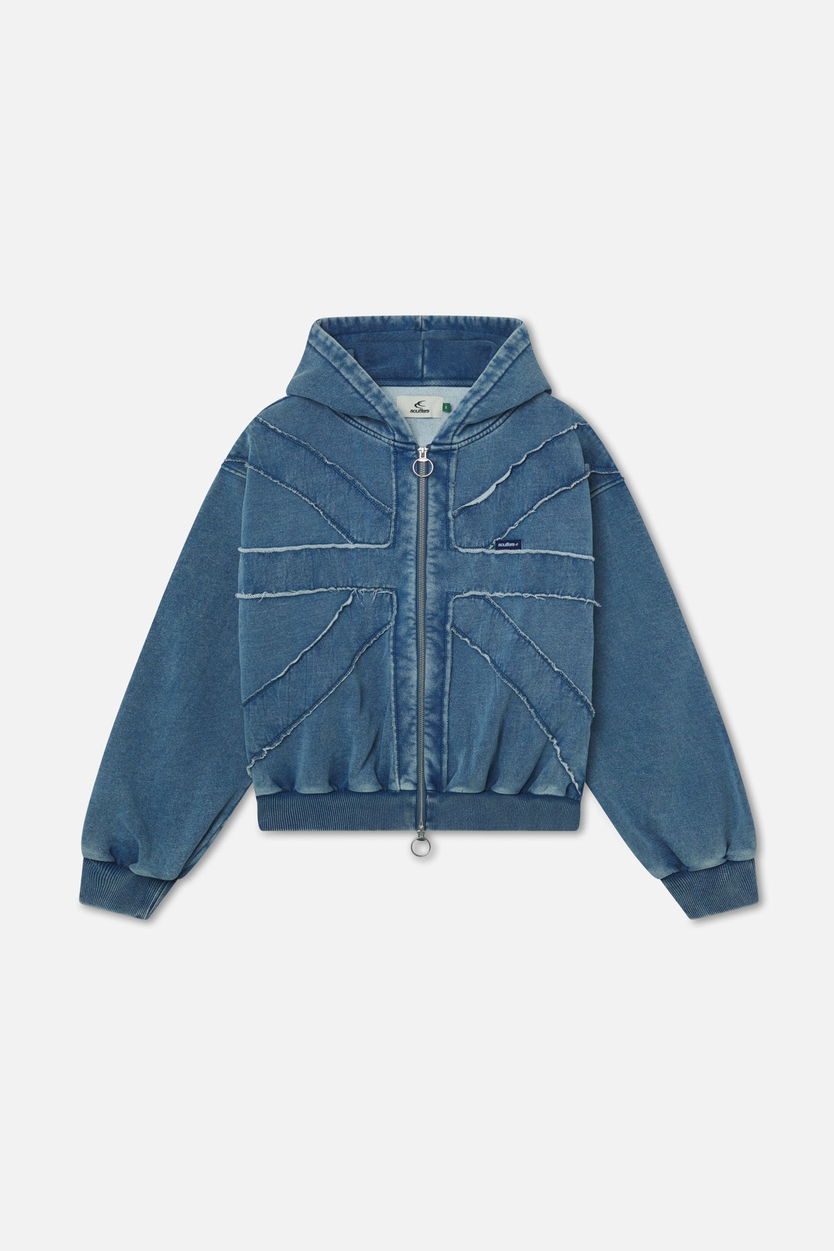 Fermeture éclair bleue à drapeau