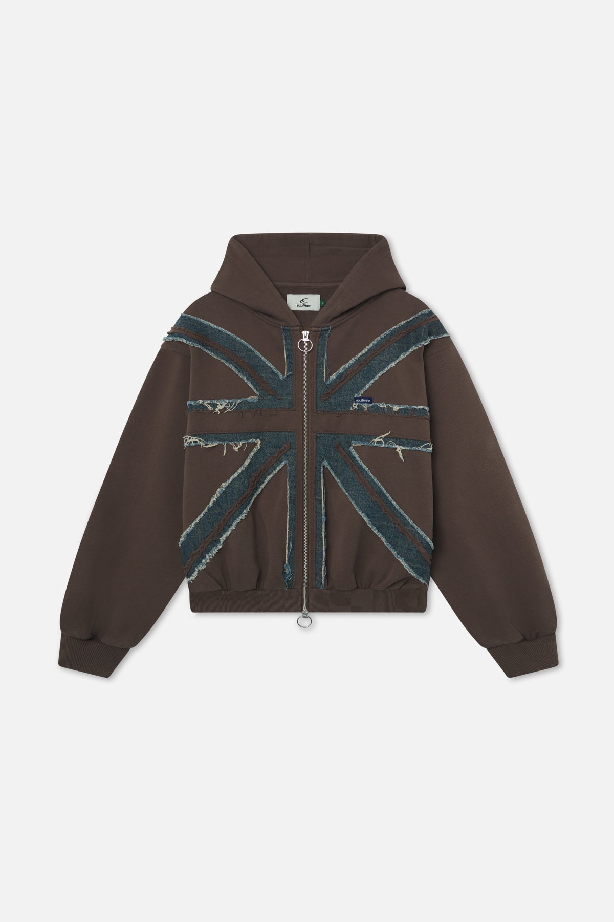 Fermeture éclair marron drapeau