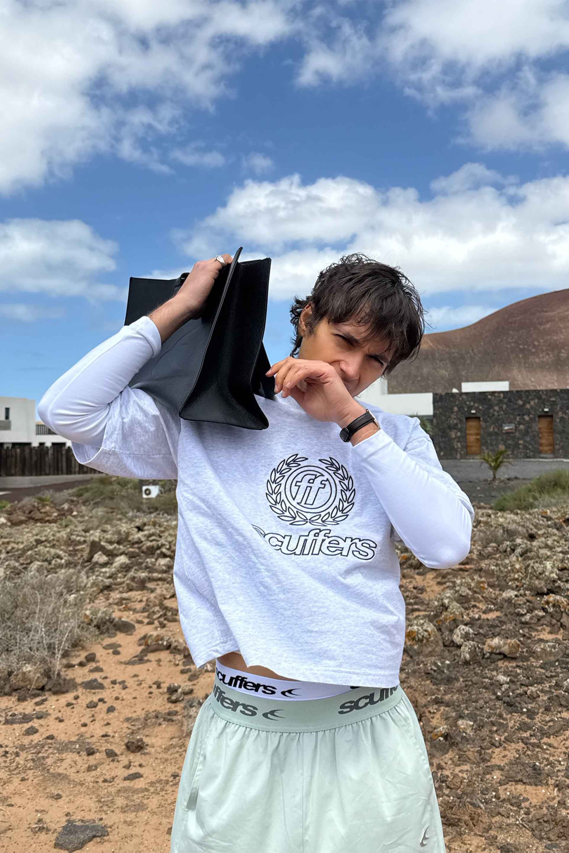 T-shirt en jersey gris chiné