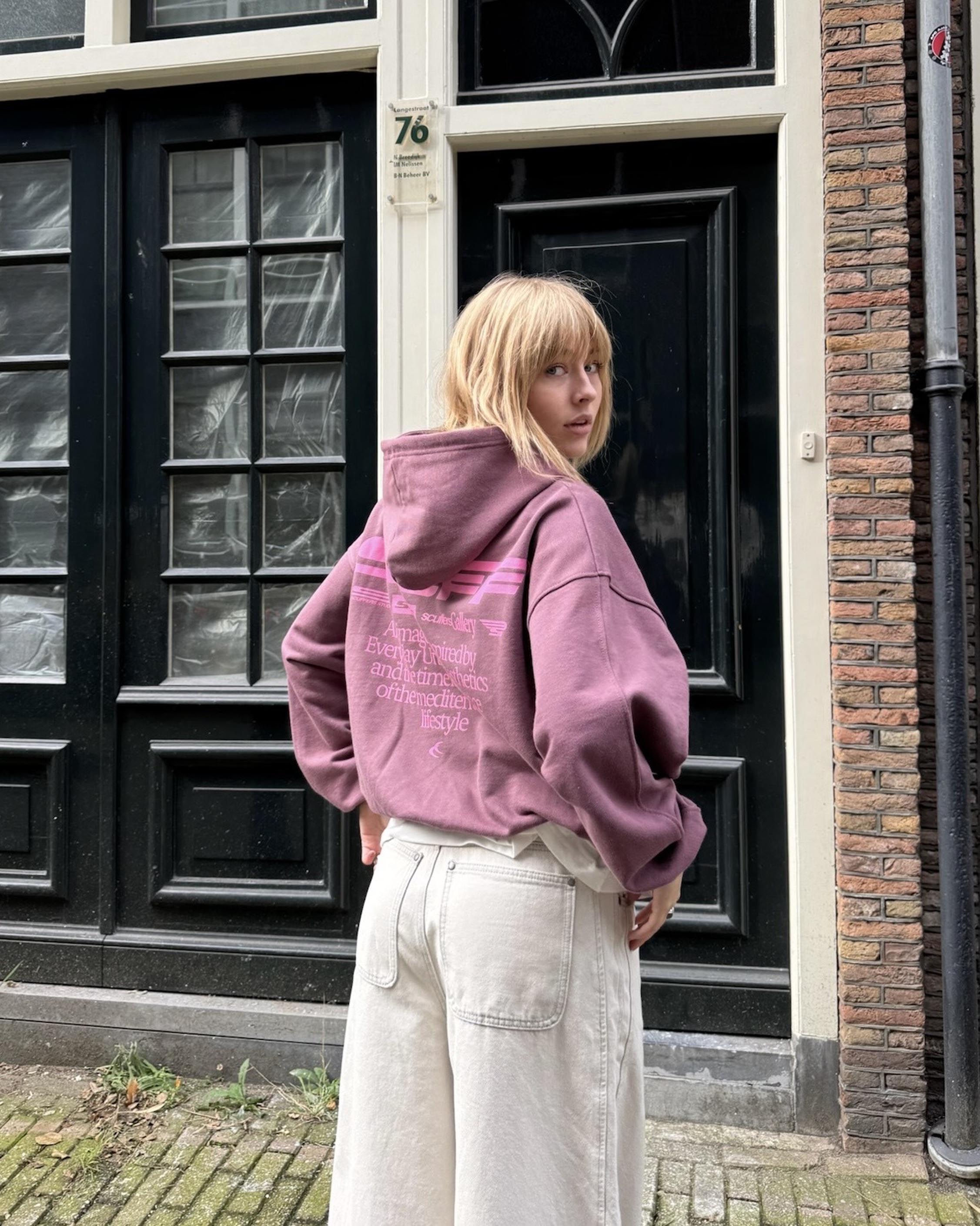 Sweat à capuche bordeaux Motor Studios