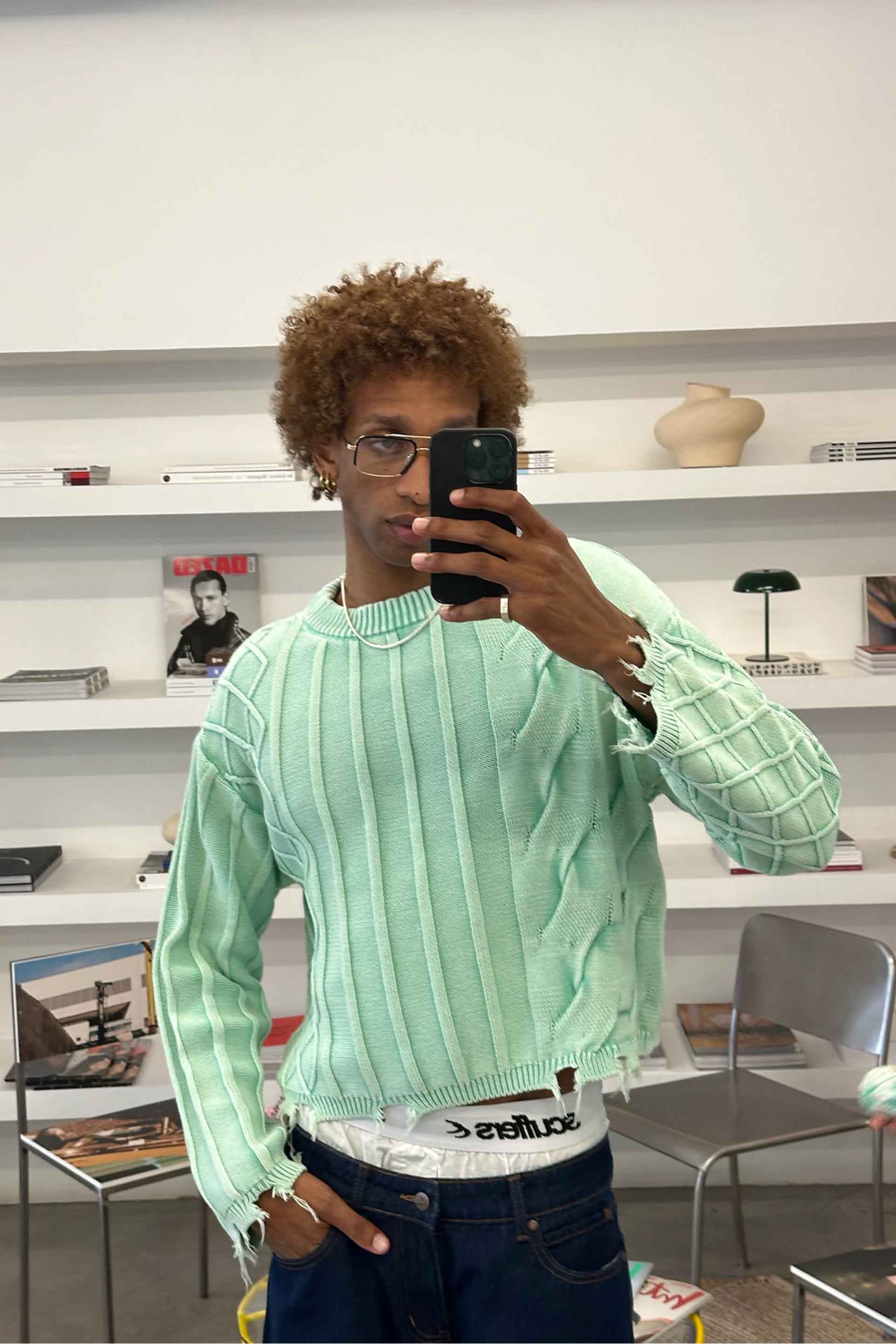 Maillot trench vert oversize