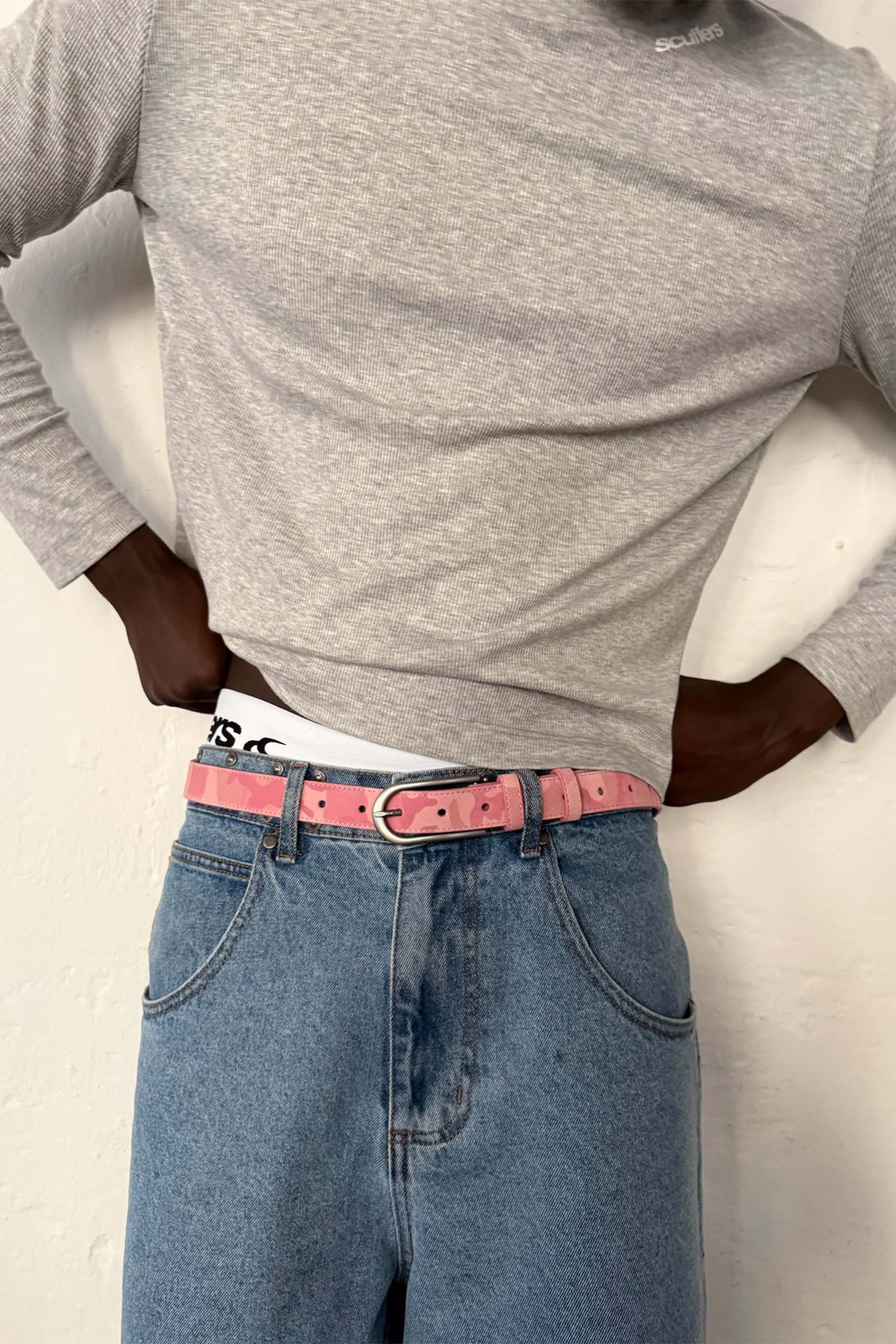 Ceinture rose camouflage