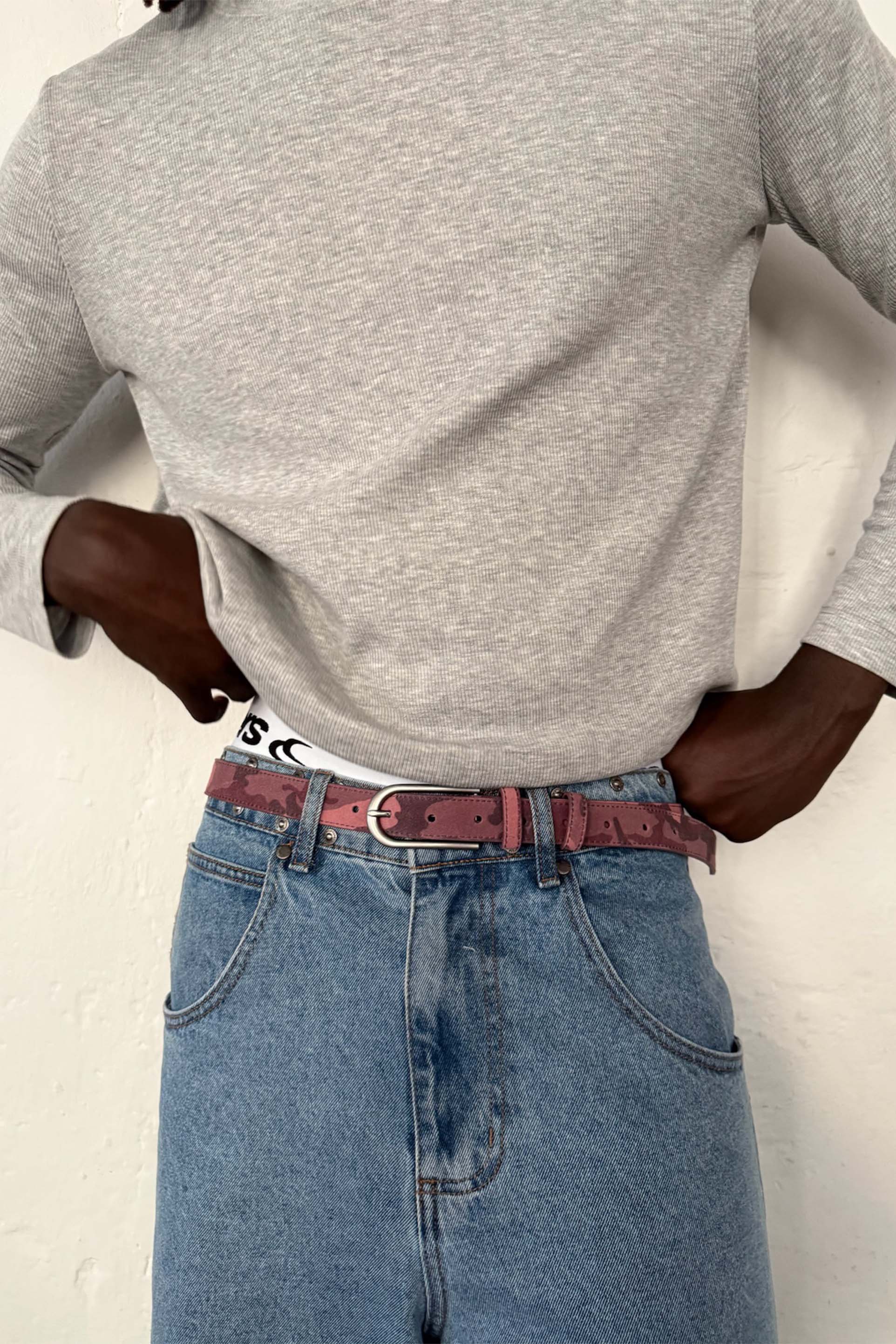 Ceinture camouflage bordeaux