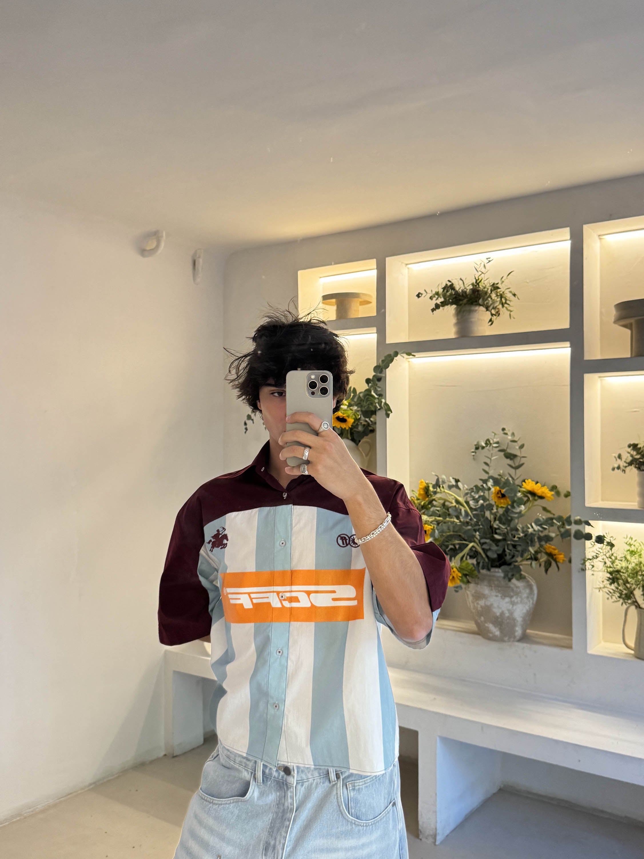 Chemise Forza bordeaux et bleue