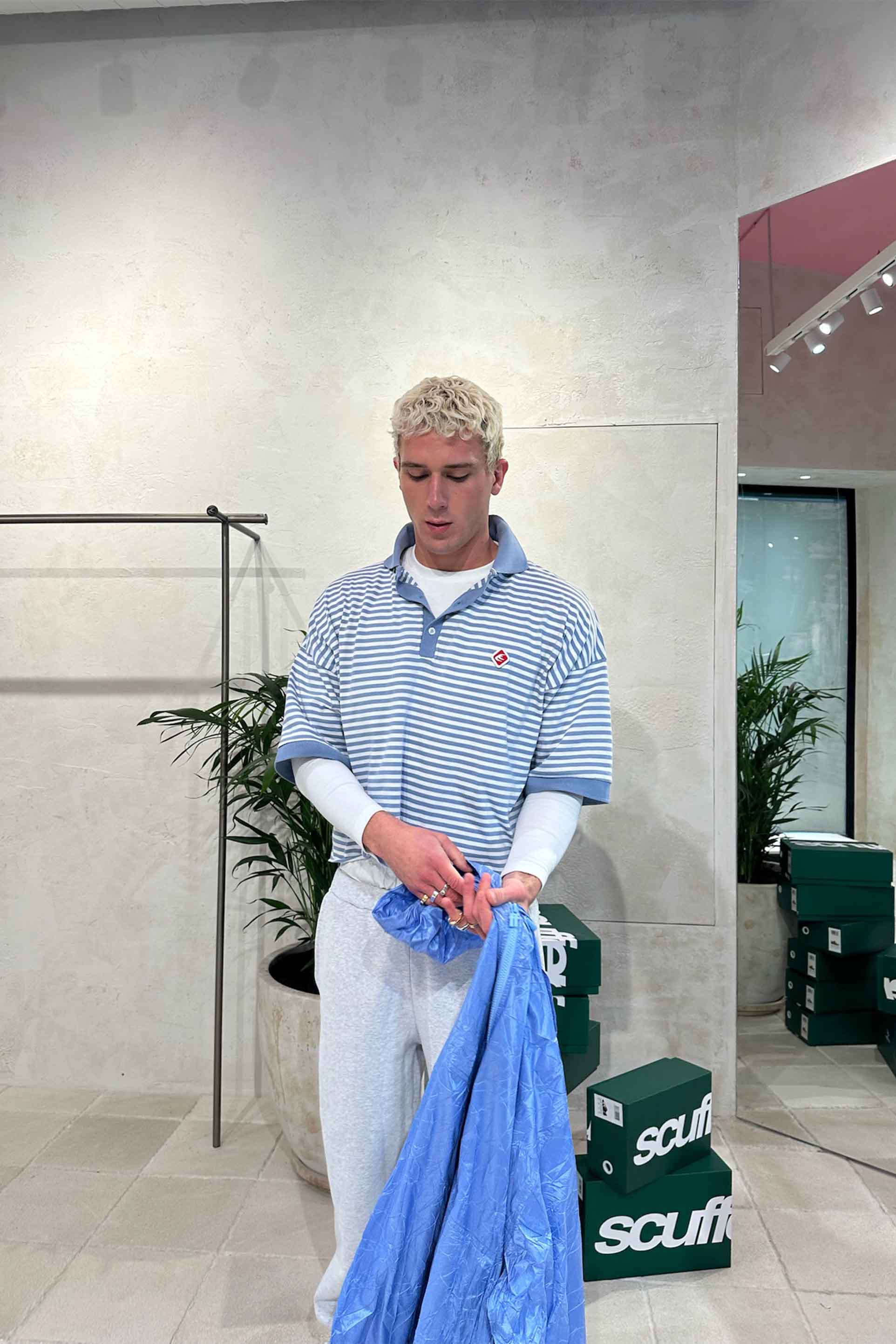 Polo bleu clair Heritage