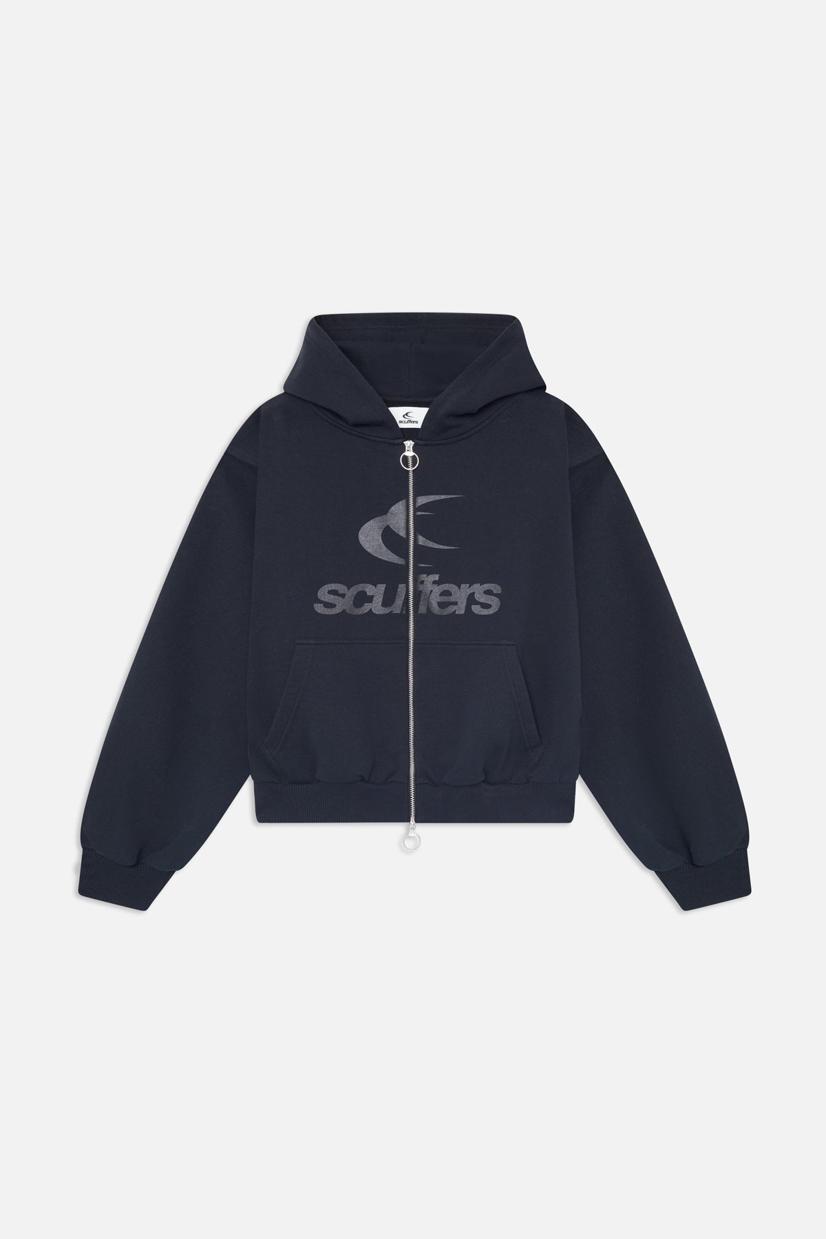 Sweat à capuche noir zippé avec logo