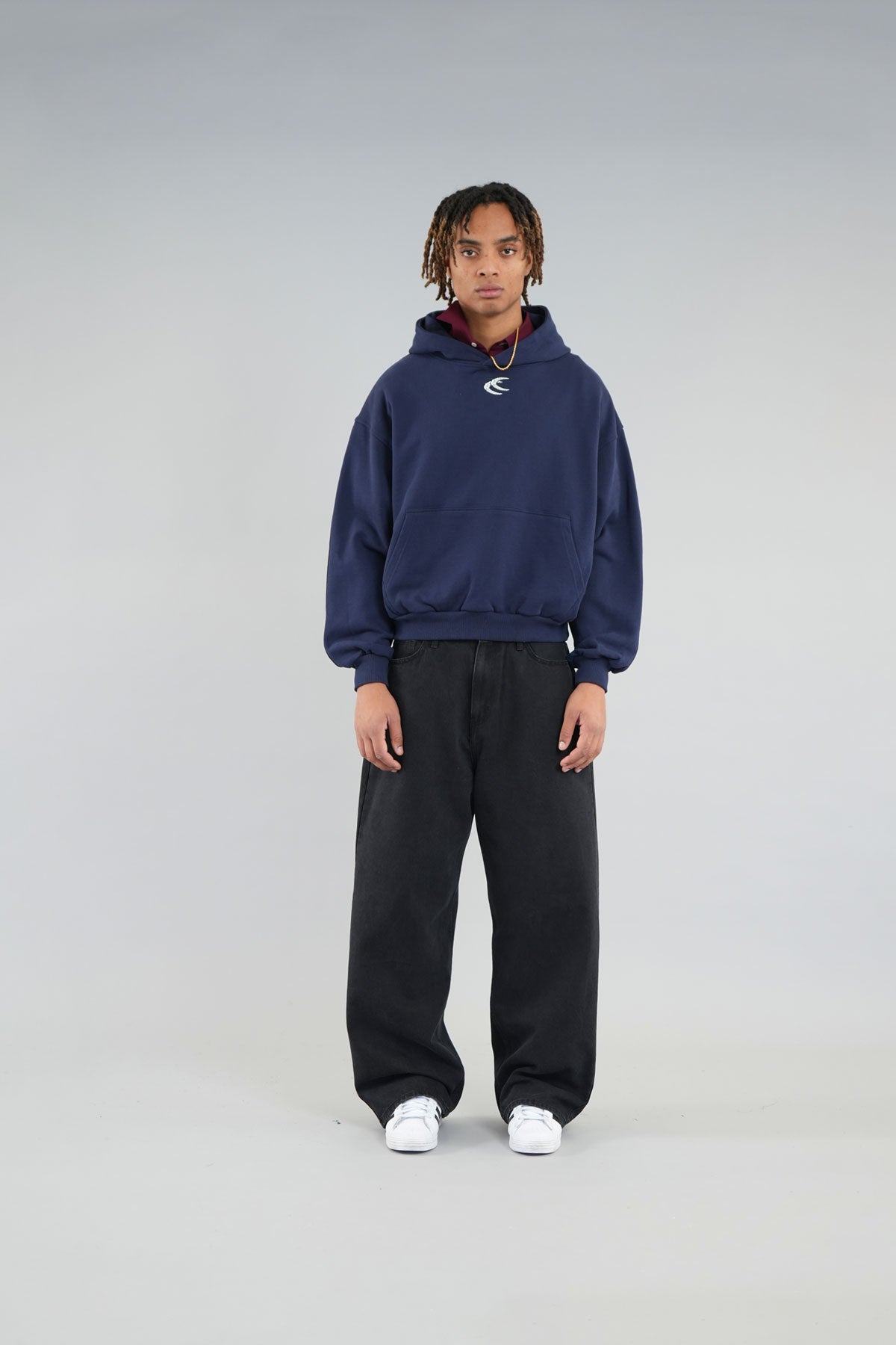 Sweat à capuche bleu Chester