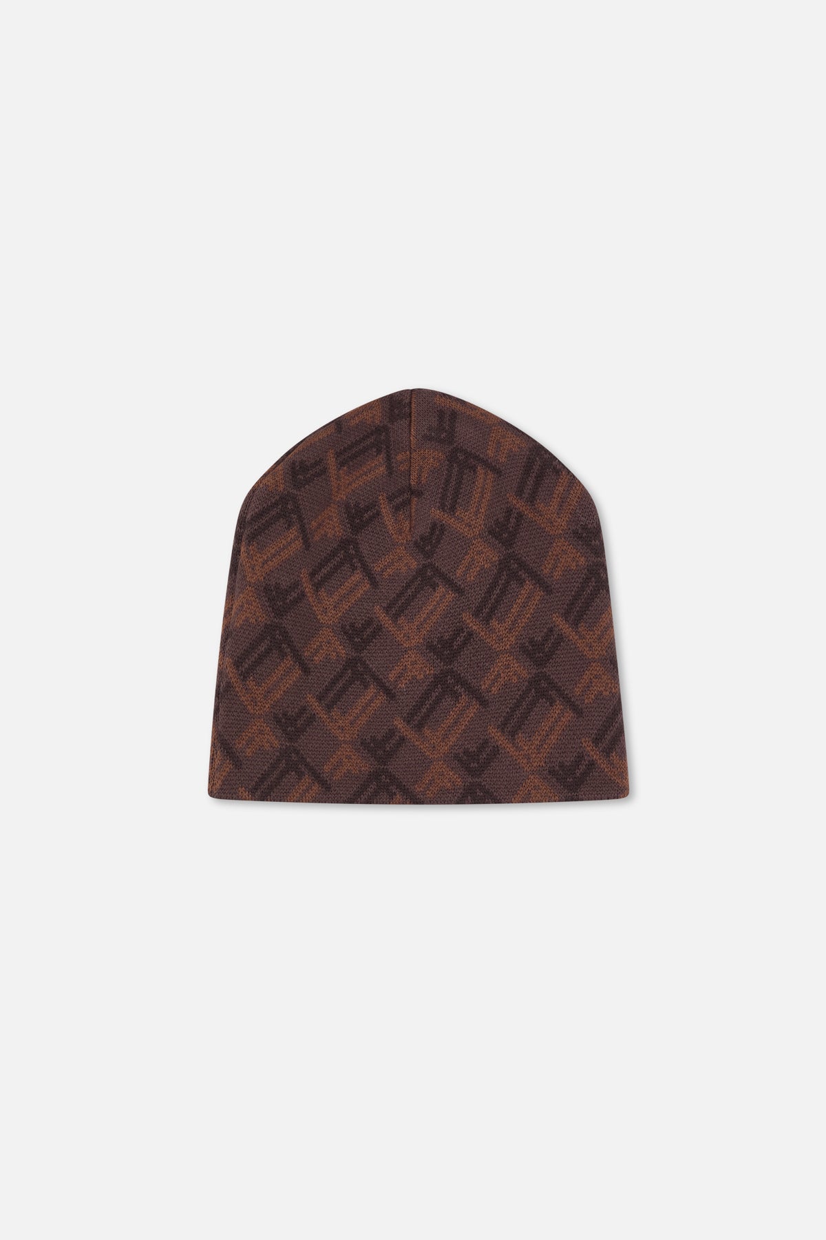 Bonnet marron monogrammé