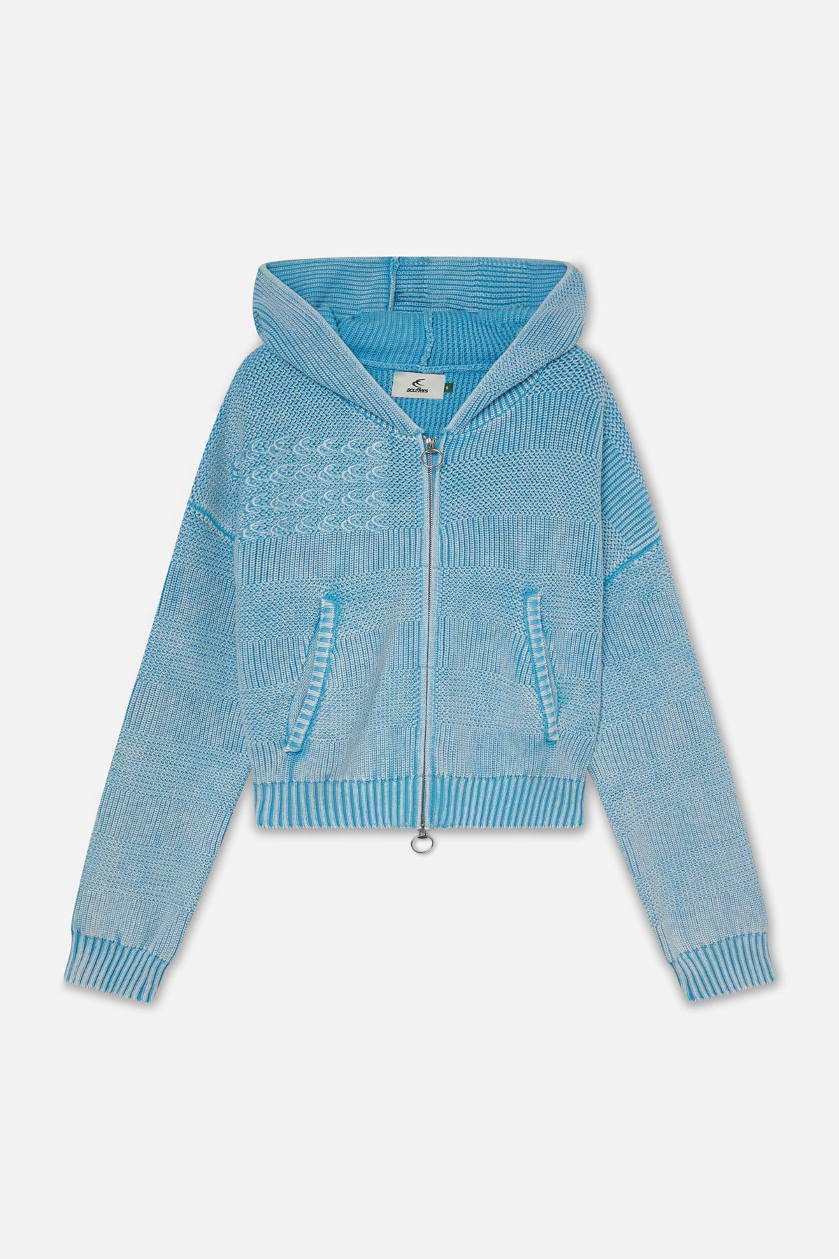 Fermeture éclair en tricot bleu Nowhere