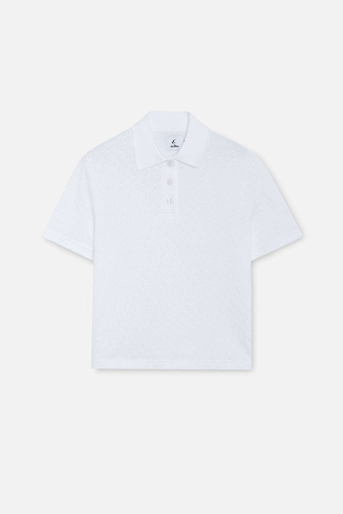 Polo blanc ajouré