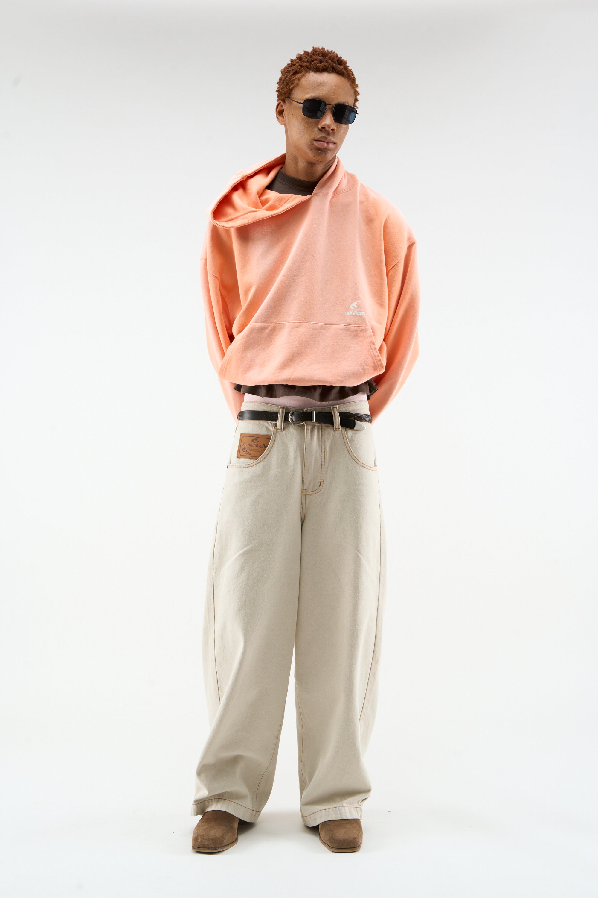 Sweat à capuche orange Atica