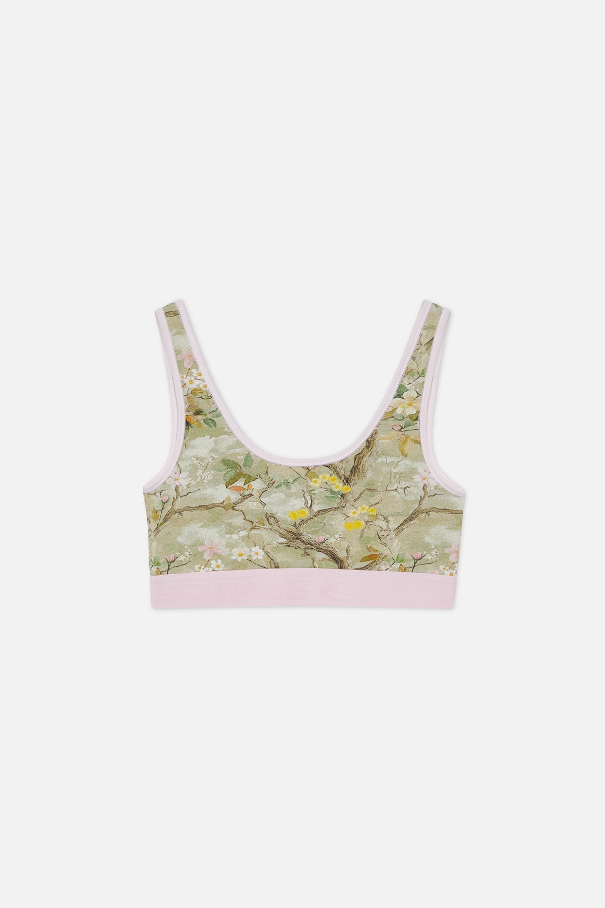 Haut de sous-vêtement à fleurs véritables