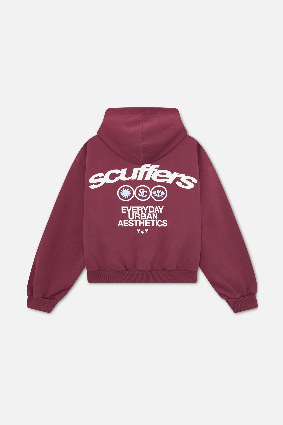 Sweat à capuche bordeaux SC