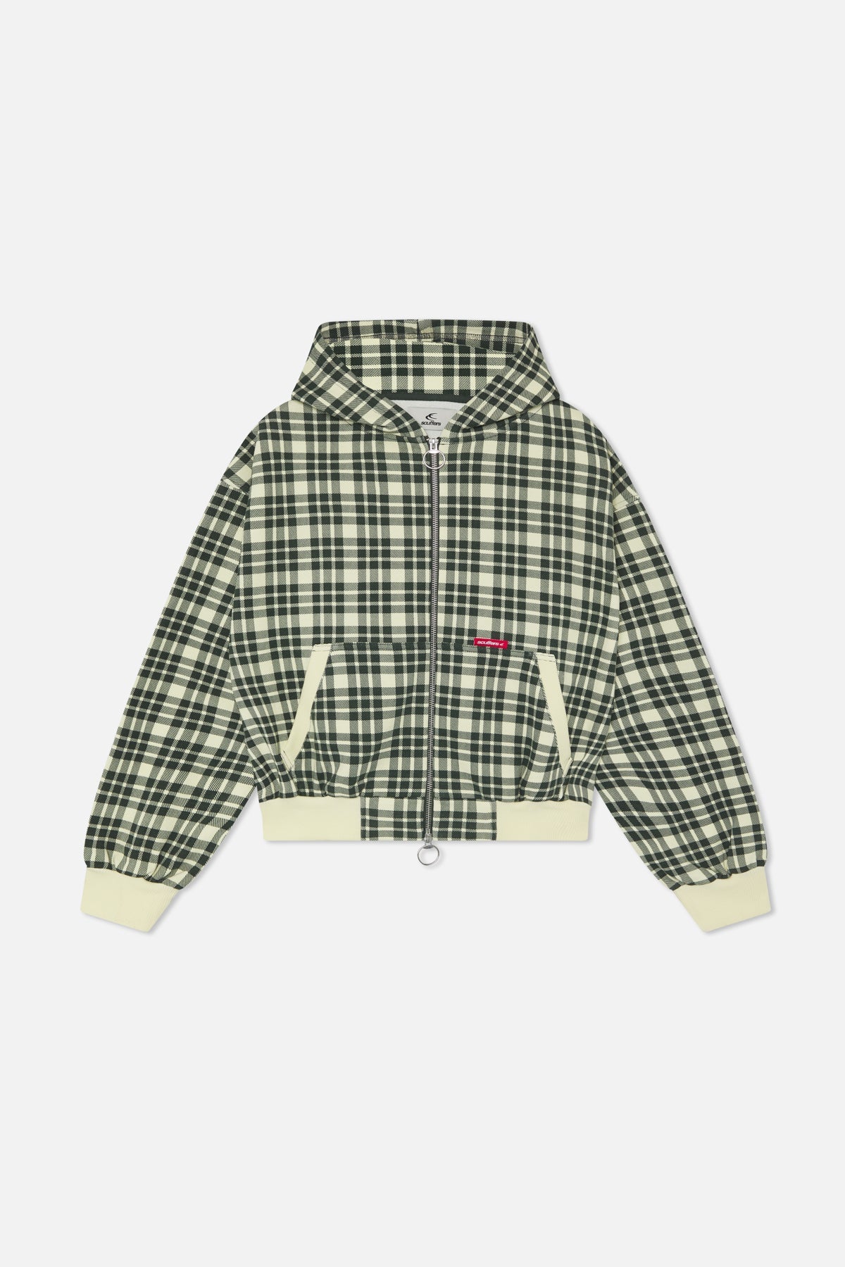 Fermeture éclair à carreaux verts Scff