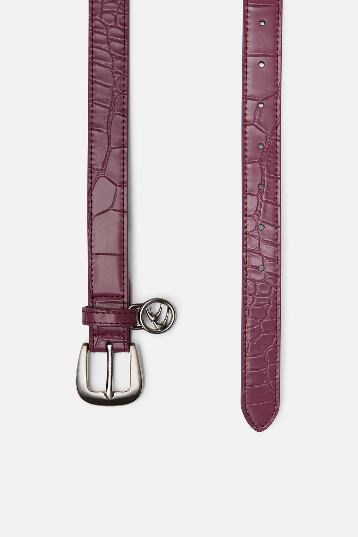 Ceinture fine bordeaux