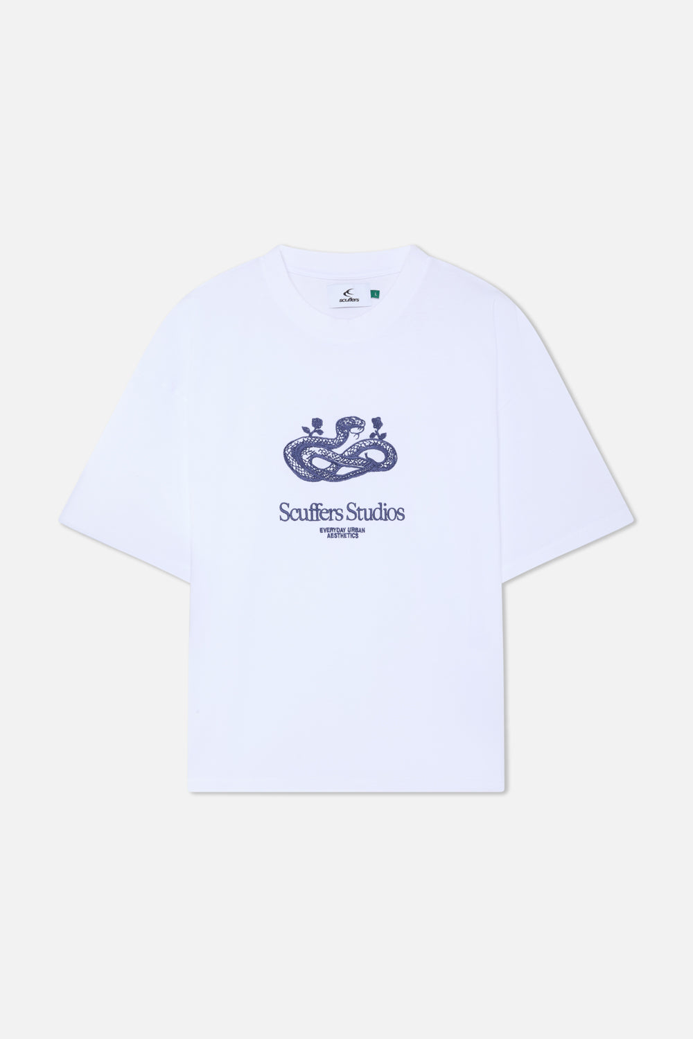 T-shirt blanc serpent