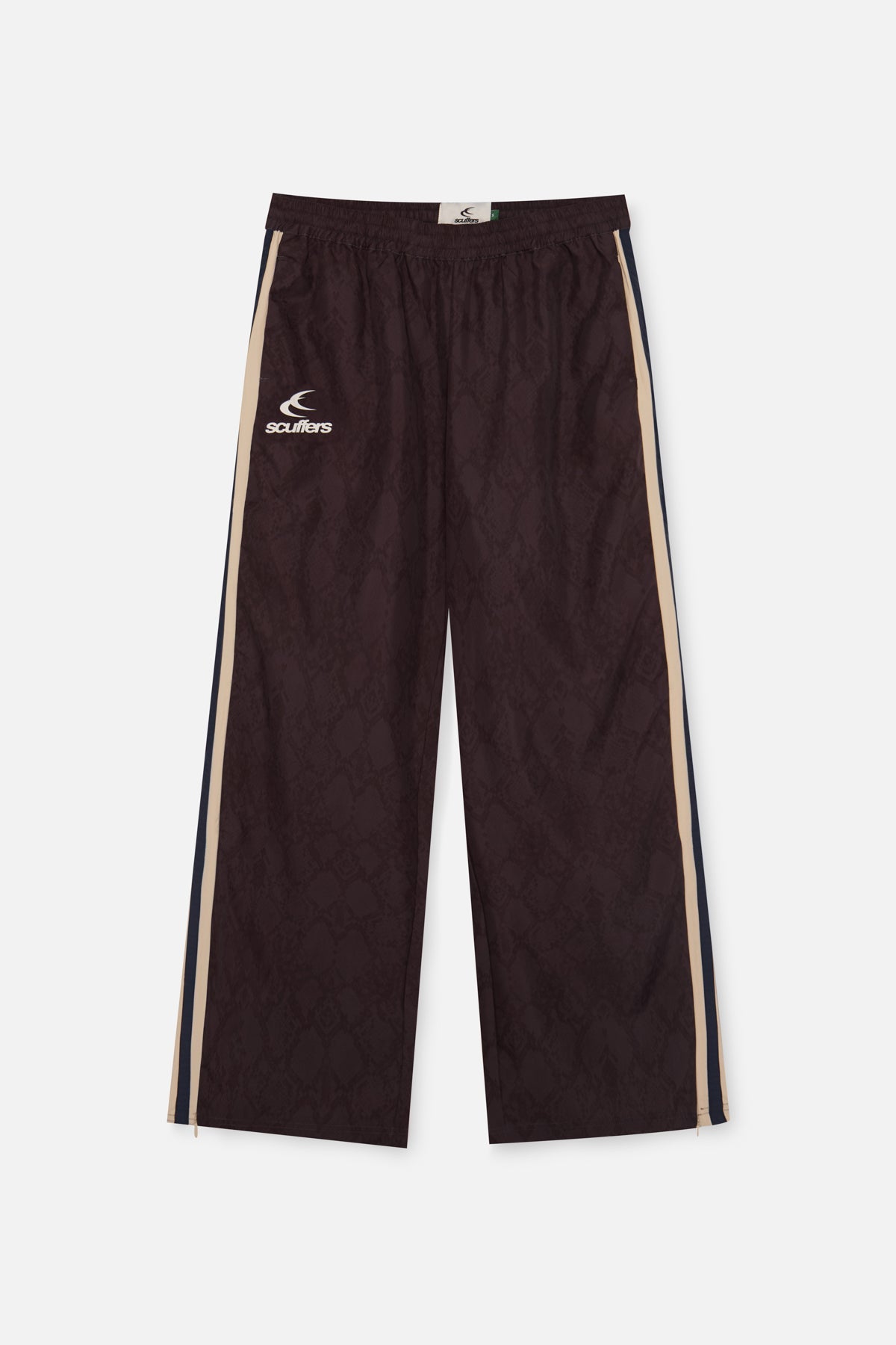 Pantalon technique sombre à motif serpent