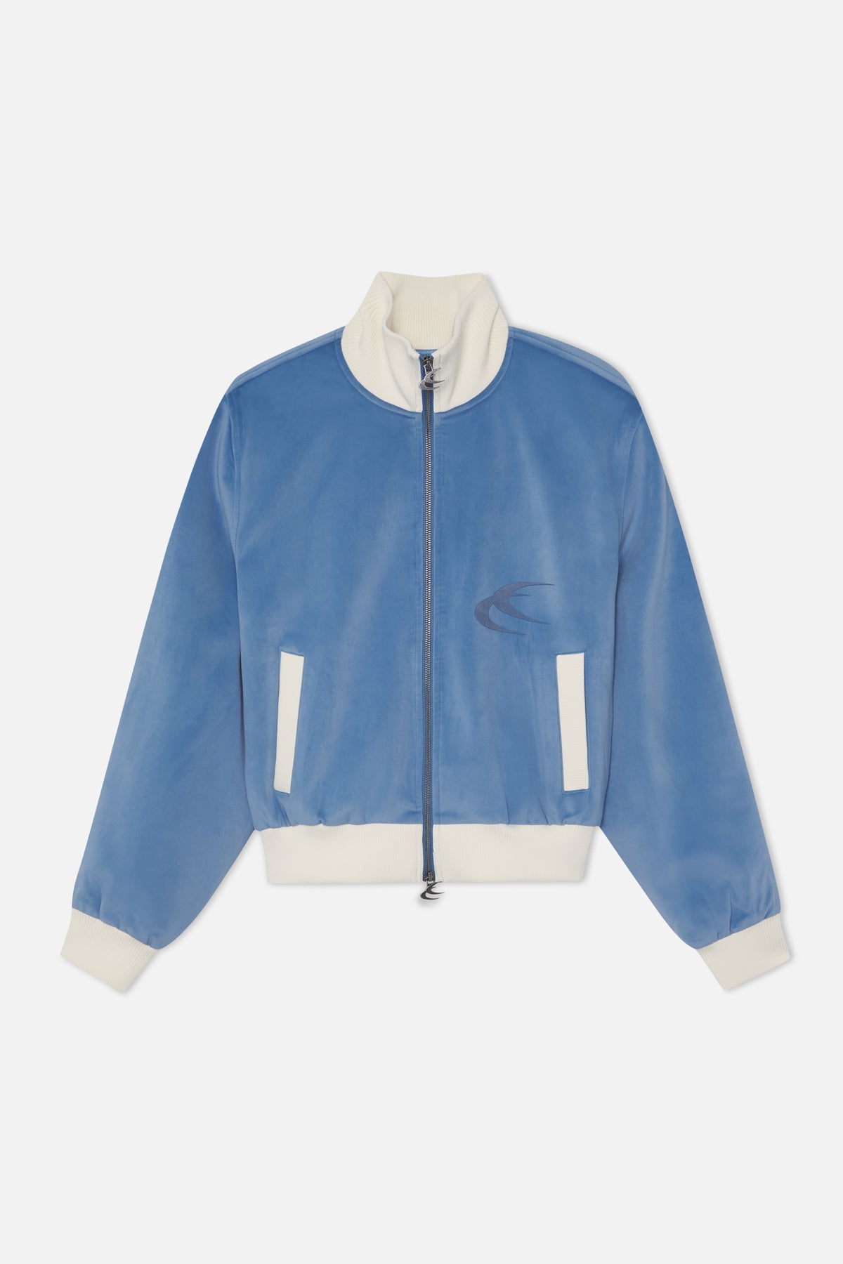 Fermeture éclair bleu neige