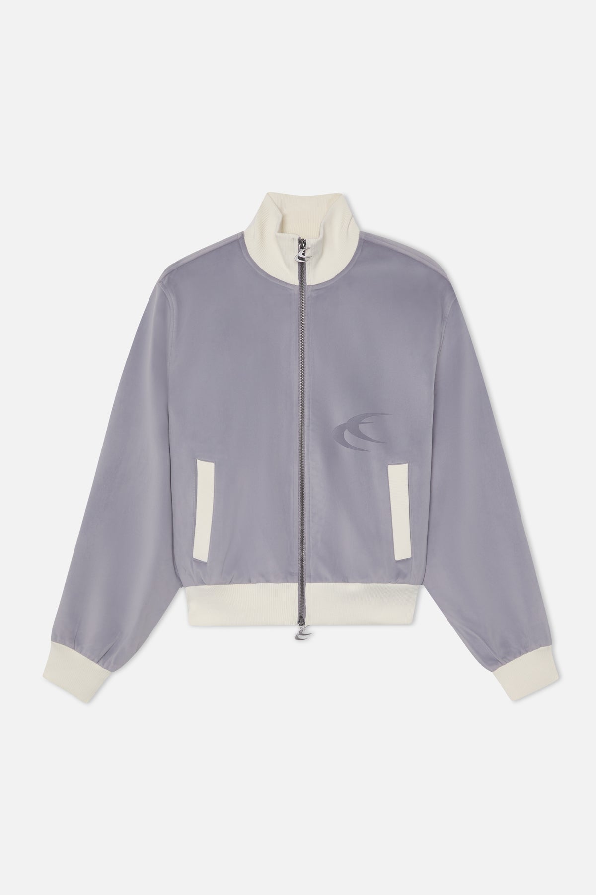 Fermeture éclair gris clair neige