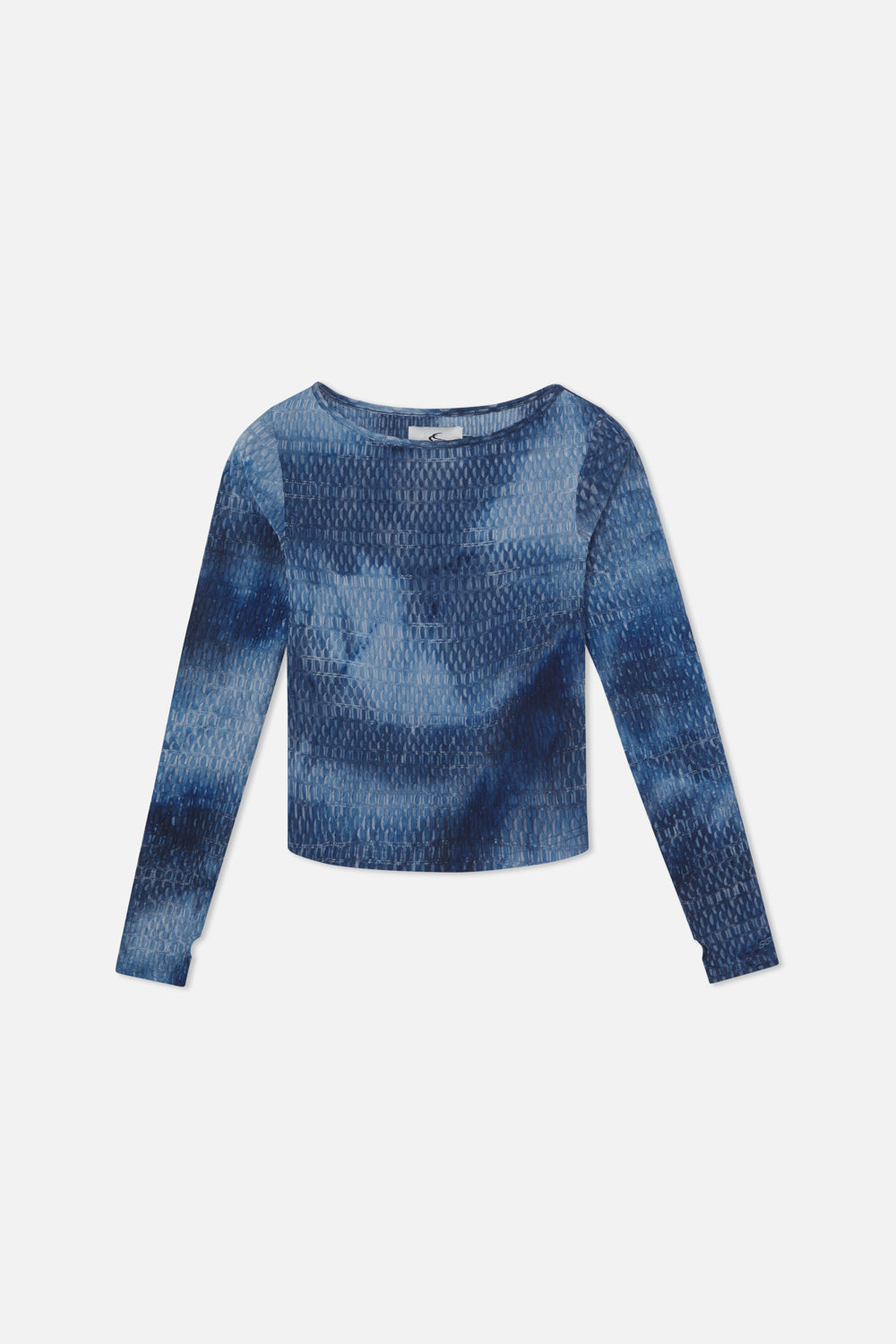 T-shirt à manches longues bleu