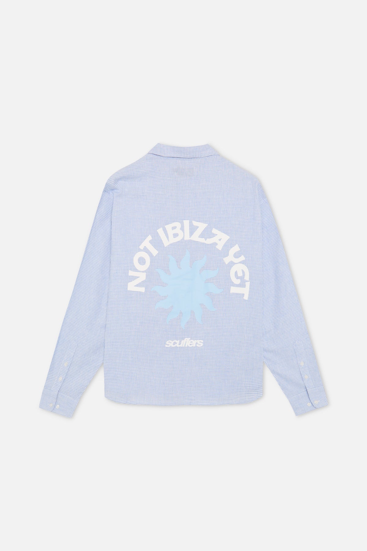 Chemise bleue à carreaux jumeaux