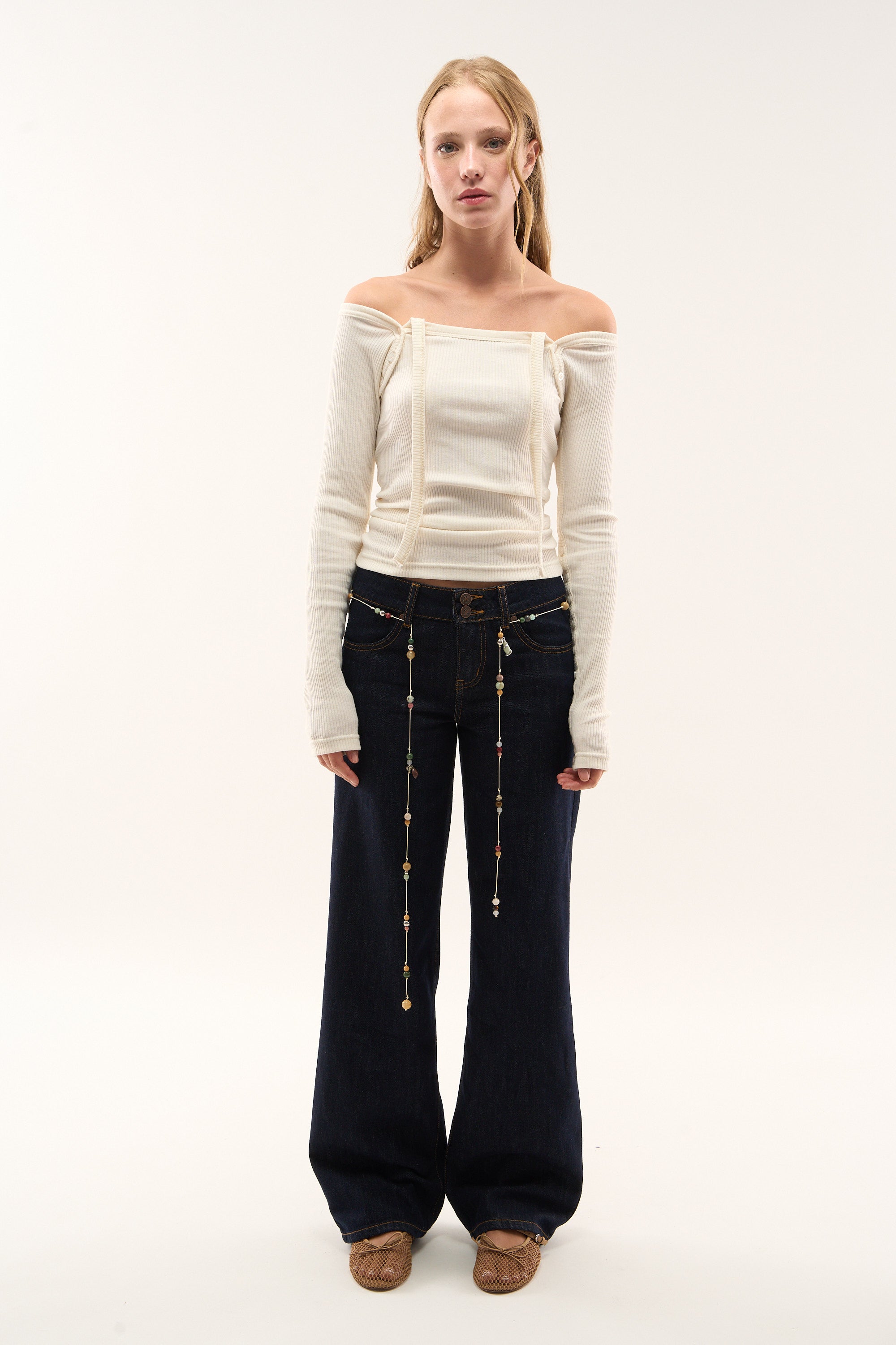 Toggle Ecru manches longues