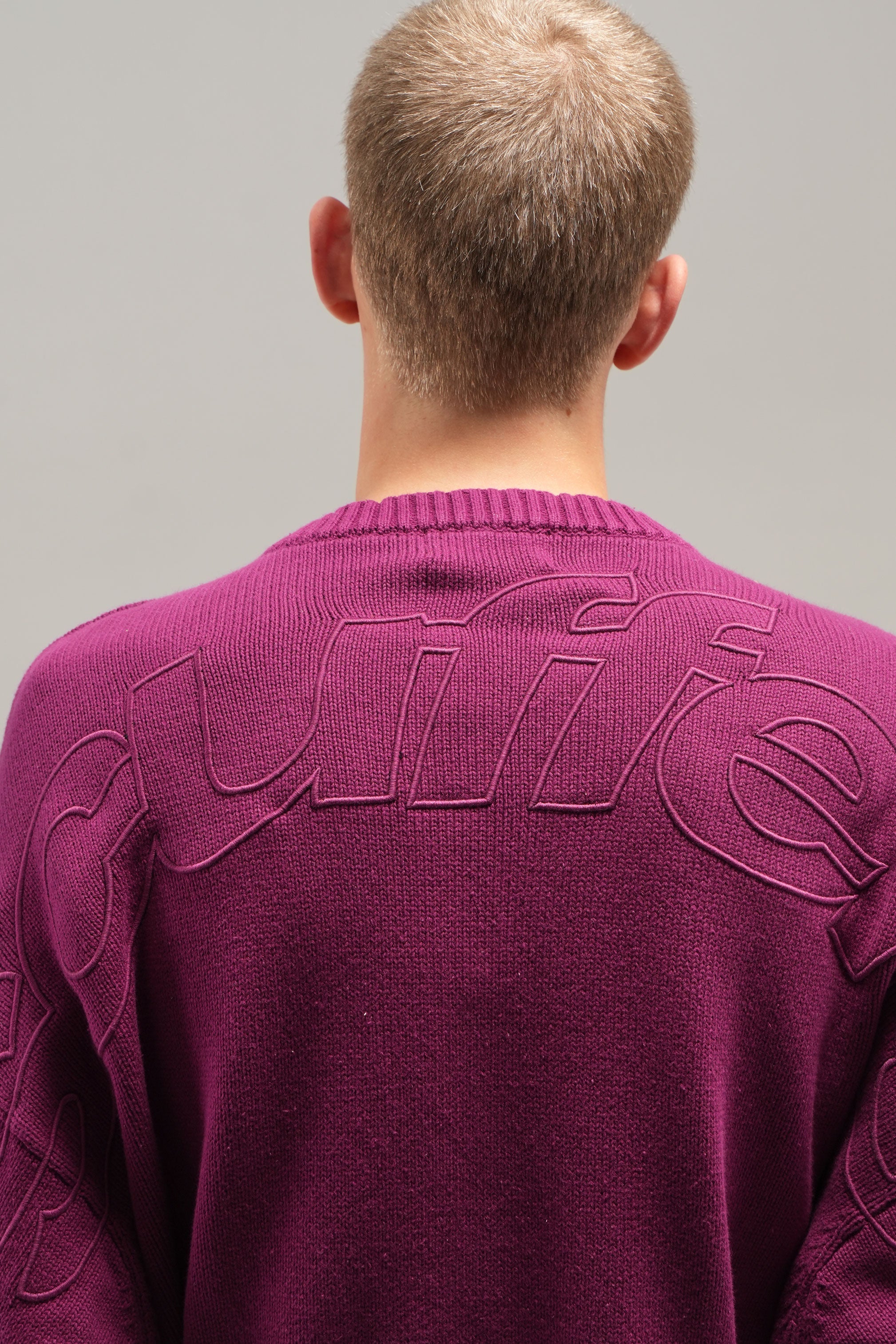 Tricot double bordeaux